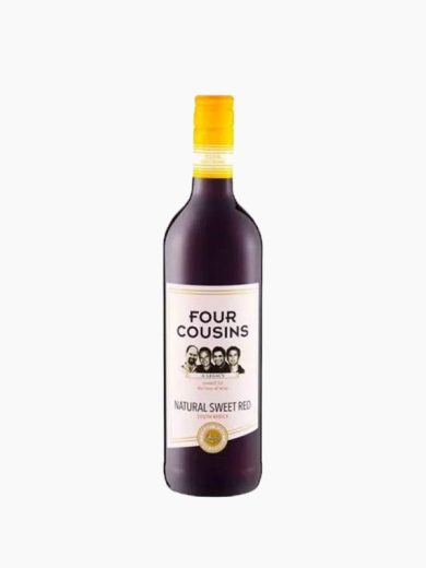 Four Cousins Natural Sweet Red Wine -750ml x 6 Bottles