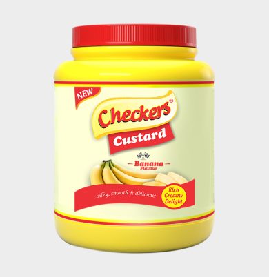 Checkers Custard banana flavour Jar 2kg x 1
